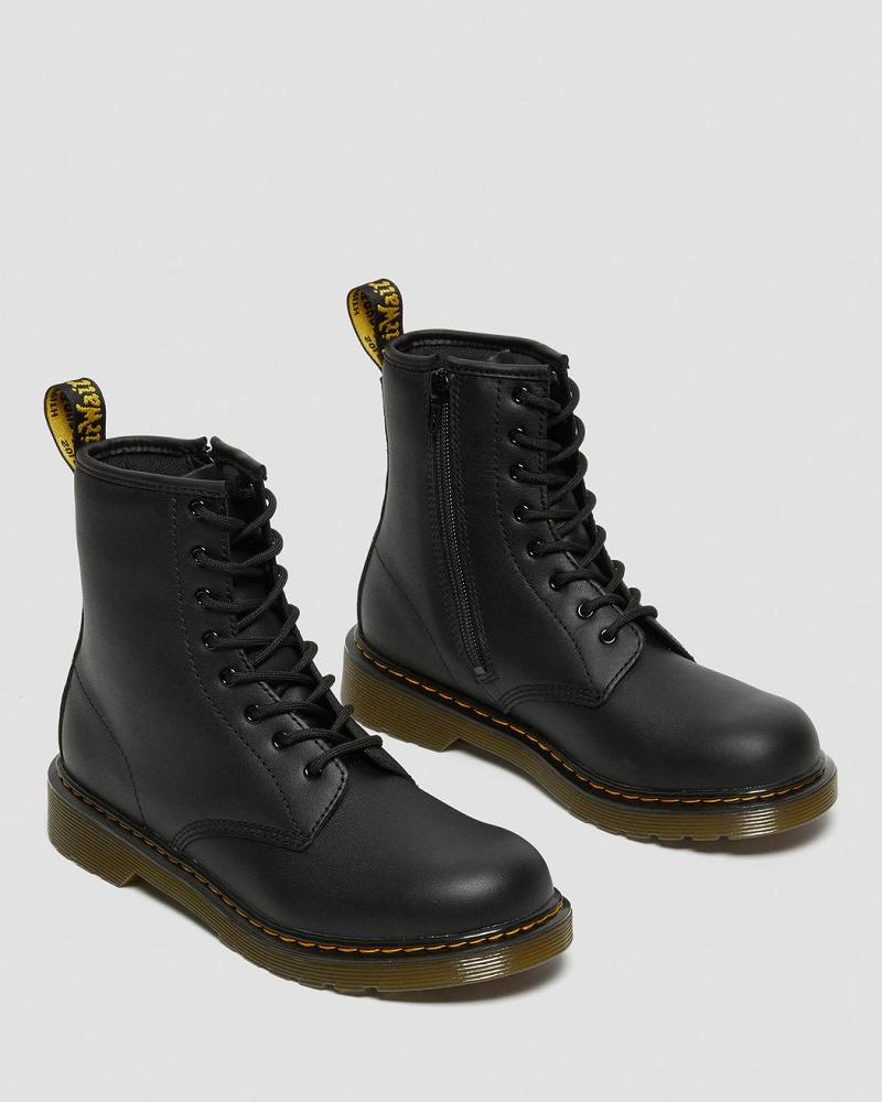 Dr Martens Youth 1460 Softy T Læder Snørestøvler Børn Sort | DK 715MQZ